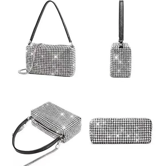 NWT Sparkling Bling Swarovski Crystal Rhinestone Bag Clutch Purse +FREE … - Picture 10 of 17